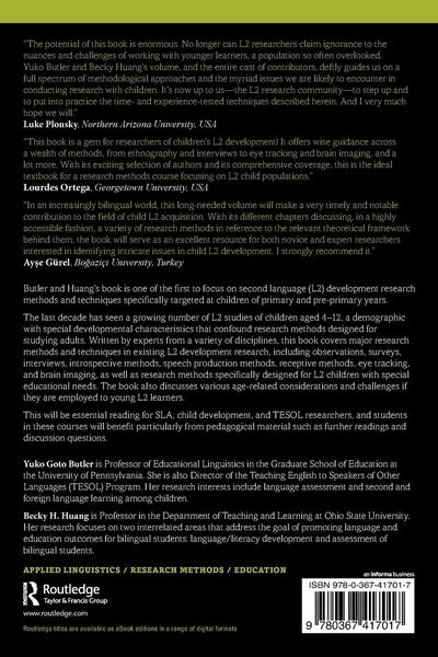 Produktbild: Research Methods for Understanding Child Second Language Development