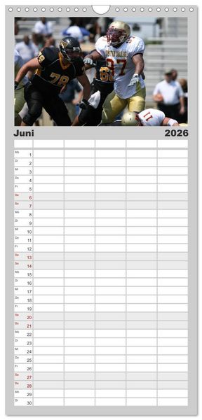 Produktbild: Familienplaner 2026 - American Football - Athleten mit 5 Spalten (Wandkalender, 21 x 45 cm) CALVENDO