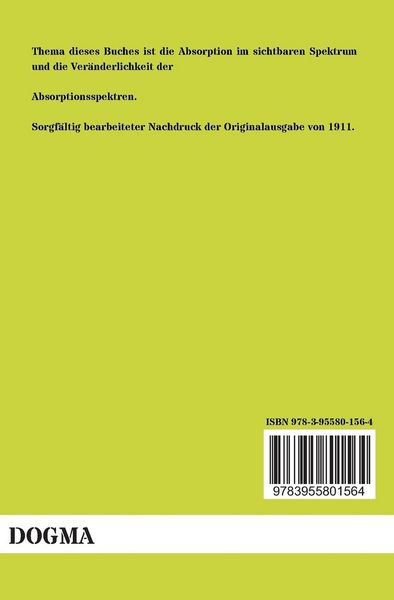 Produktbild: Die Beziehungen zwischen Farbe und Konstitution bei organischen Verbindungen