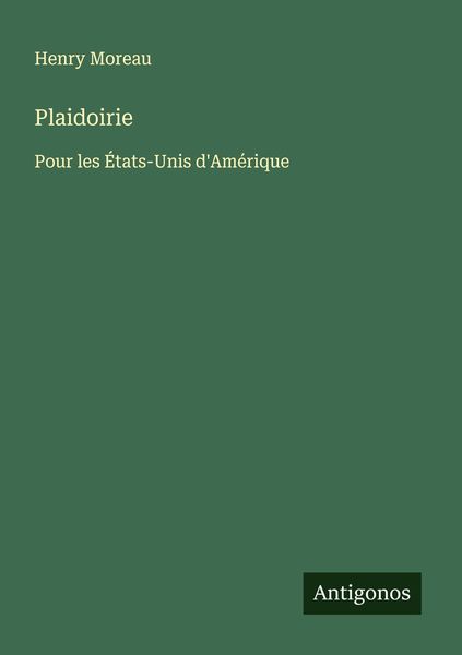 Produktbild: Plaidoirie