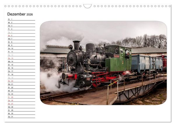 Produktbild: Unter Dampf - Dampflokromantik (Wandkalender 2026 DIN A3 quer), CALVENDO Monatskalender