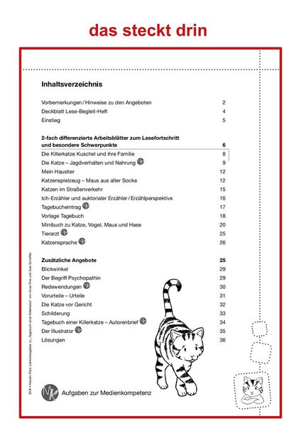 Produktbild: Lekt&uuml;rebegleiter &ndash; kompakt und differenziert: Tagebuch einer Killerkatze