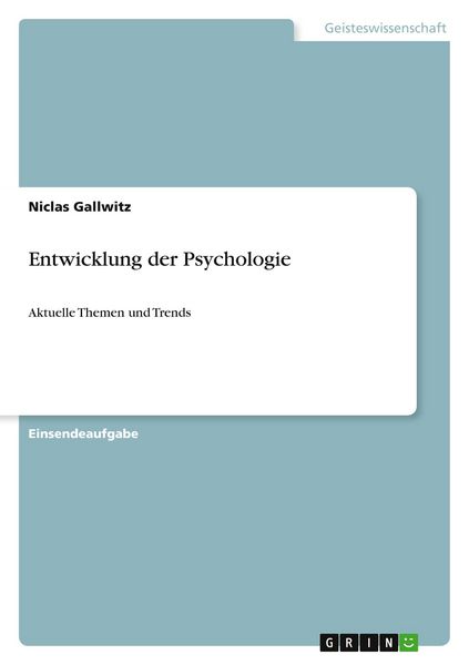 Produktbild: Entwicklung der Psychologie