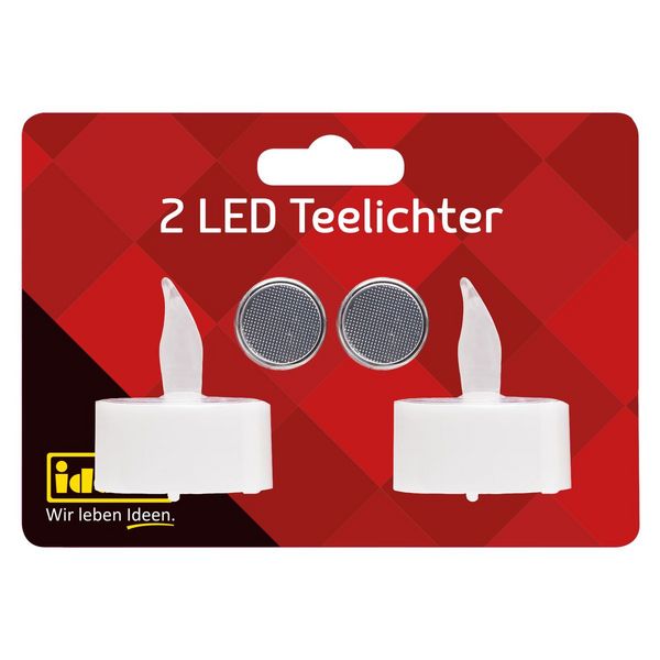Produktbild: Idena LED Teelichter batteriebetrieben &Oslash;4x4,5cm 2 St&uuml;ck