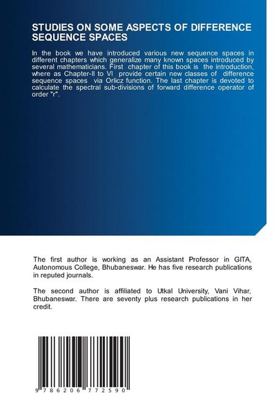 Produktbild: Studies On Some Aspects Of Difference Sequence Spaces