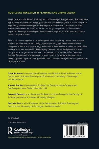 Produktbild: The Virtual and the Real in Planning and Urban Design