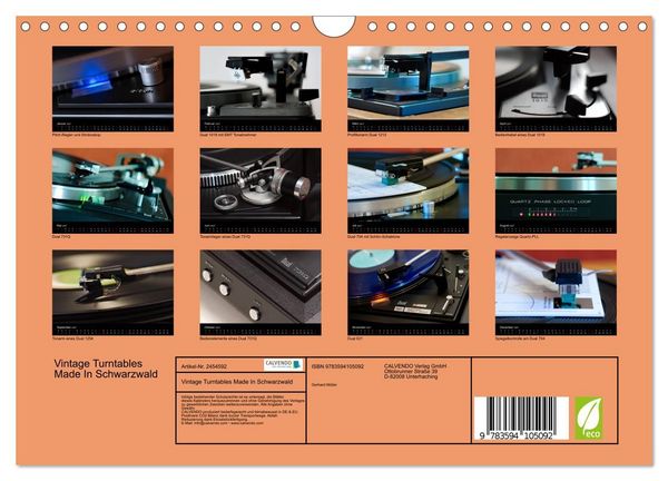 Produktbild: Vintage Turntables Made In Schwarzwald (Wandkalender 2027 DIN A4 quer), CALVENDO Monatskalender