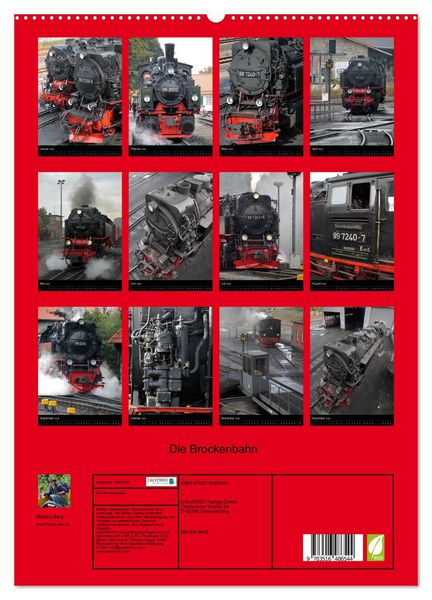 Produktbild: Die Brockenbahn (hochwertiger Premium Wandkalender 2026 DIN A2 hoch), Kunstdruck in Hochglanz