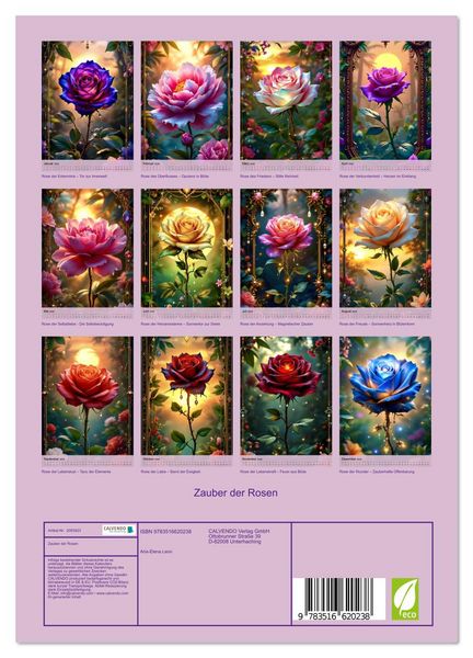 Produktbild: Zauber der Rosen (Wandkalender 2026 DIN A4 hoch), CALVENDO Monatskalender