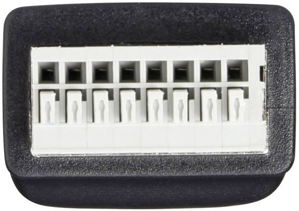 Produktbild: TRU COMPONENTS LT-RJSTA RJ45-Buchse mit Steckanschluss 1243970 Buchse, Einbau vertikal Schwarz 1 St.