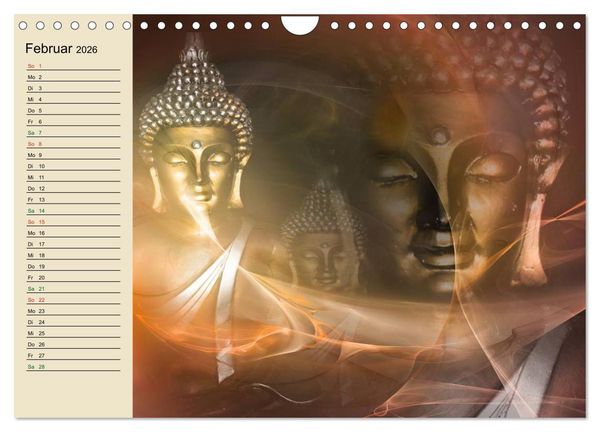 Produktbild: Buddha und Yin Yang (Wandkalender 2026 DIN A4 quer), CALVENDO Monatskalender