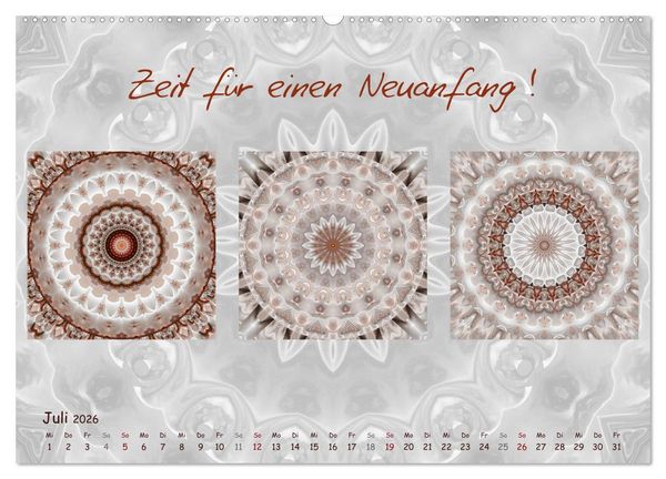 Produktbild: Mandala Trilogien (hochwertiger Premium Wandkalender 2026 DIN A2 quer), Kunstdruck in Hochglanz