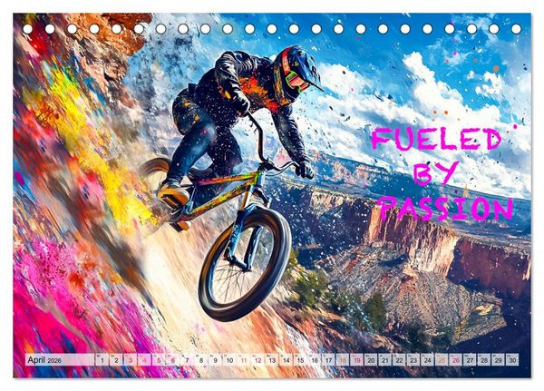 Produktbild: BMX - Coole Slogans (Tischkalender 2026 DIN A5 quer), CALVENDO Monatskalender
