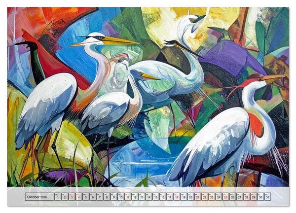 Produktbild: Farbenfrohe Tierbilder (Wandkalender 2026 DIN A3 quer), CALVENDO Monatskalender