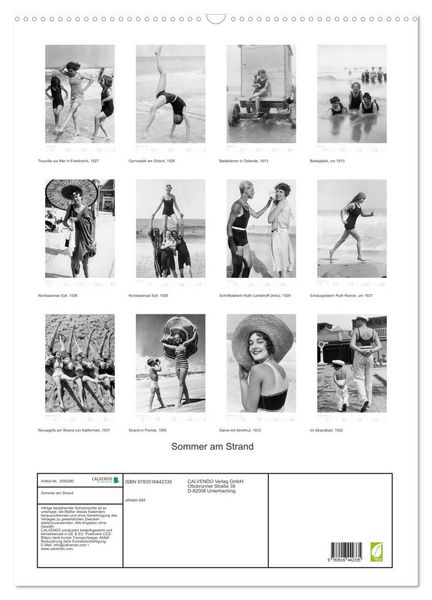 Produktbild: Sommer am Strand (Wandkalender 2026 DIN A2 hoch), CALVENDO Monatskalender