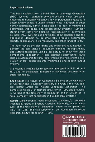 Produktbild: Building Natural Language Generation Systems