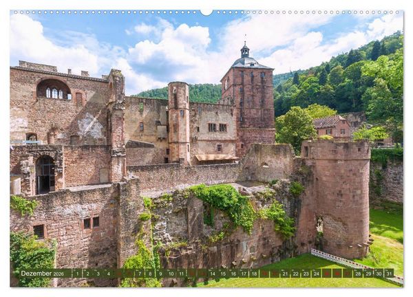 Produktbild: Heidelberger Neckarzauber (hochwertiger Premium Wandkalender 2026 DIN A2 quer), Kunstdruck in Hochglanz