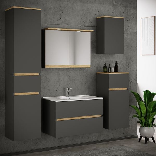 Produktbild: 6 tlg. Badm&ouml;bel-Set mit Waschbecken Cosila-I 81 cm