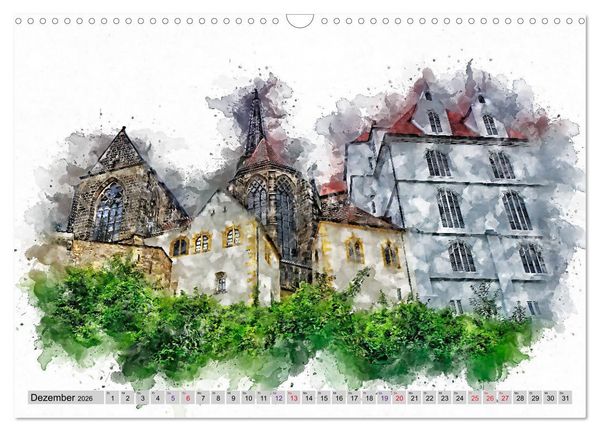 Produktbild: Malerisches Mei&szlig;en (Wandkalender 2026 DIN A3 quer), CALVENDO Monatskalender
