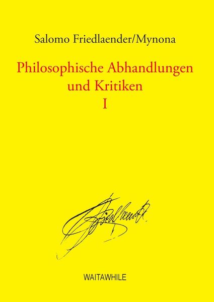 Produktbild: Philosophische Abhandlungen und Kritiken 1
