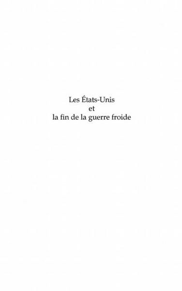 Produktbild: Etats-unis et la fin de la guerre froide