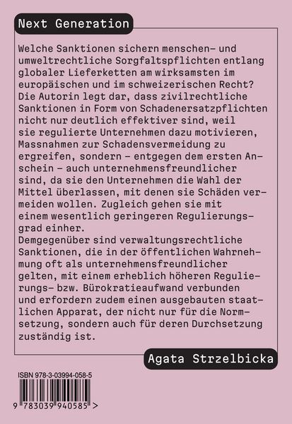 Produktbild: Haftung f&uuml;r Sorgfaltspflichten in Lieferketten: Analyse nach Schweizer Recht und EU-Recht