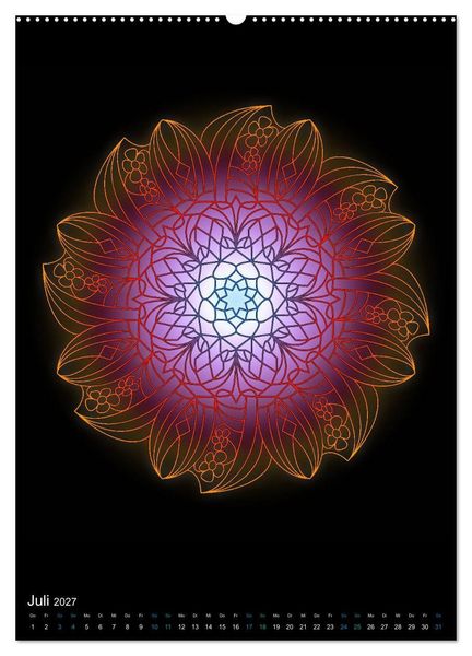 Produktbild: Mandala-Kalender 2027 (Wandkalender 2027 DIN A2 hoch), CALVENDO Monatskalender