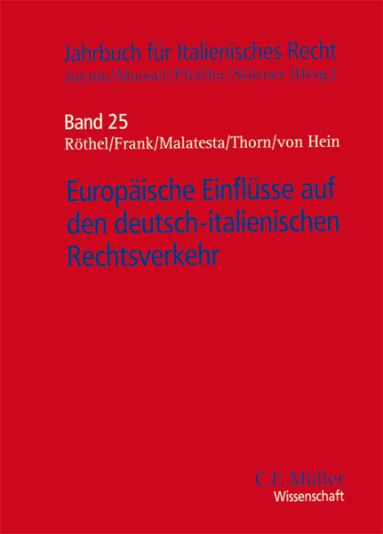 Produktbild: Europ&auml;ische Einfl&uuml;sse auf den deutsch-italienischen Rechtsverkehr