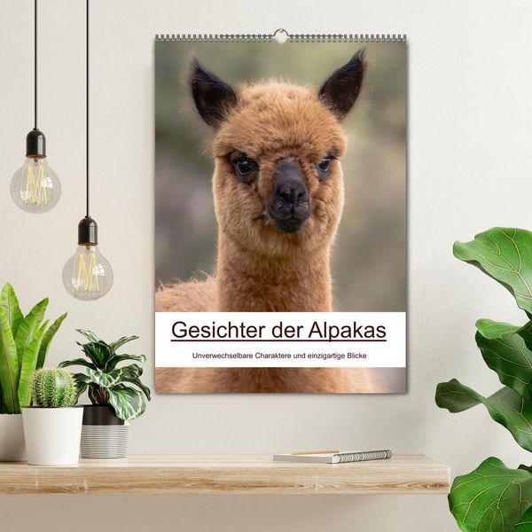 Produktbild: Gesichter der Alpakas - Unverwechselbare Charaktere und einzigartige Blicke (Wandkalender 2027 DIN A2 hoch), CALVENDO Monatskalender