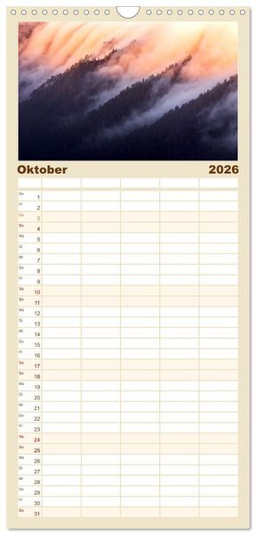Produktbild: Familienplaner 2026 - La Palma - La Isla Bonita mit 5 Spalten (Wandkalender, 21 x 45 cm) CALVENDO