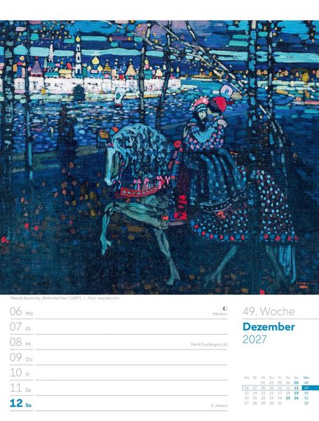 Produktbild: Kunstwelt Wochenplaner Kalender 2027 | Impressionismus und Klassische Moderne