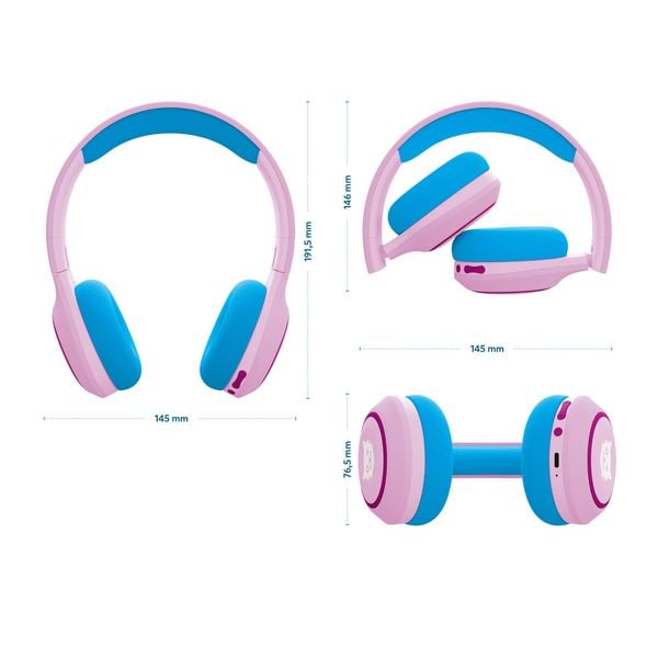 Produktbild: tigerbuddies Bluetooth Kinderkopfh&ouml;rer Fresh Candy ( rosa / blau )