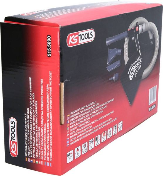 Produktbild: KS Tools 515.5090 Druckluft-Saug-Blaspistole 6.3 bar