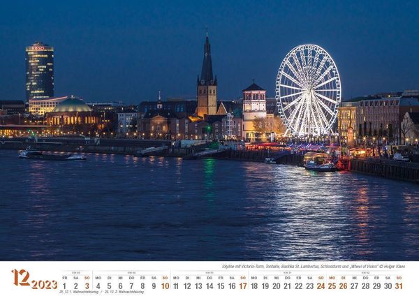 Düsseldorf 2023 Bildkalender A4 quer, spiralgebunden . Kalender  Orell 