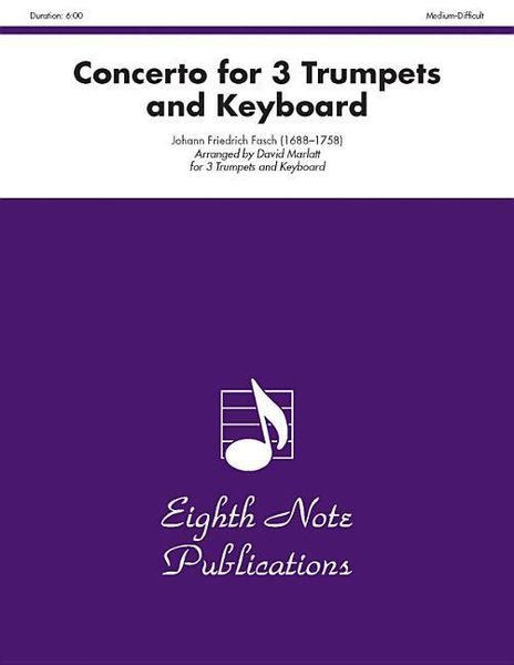 Produktbild: Fasch, J: Concerto for 3 Trumpets and Keyboard