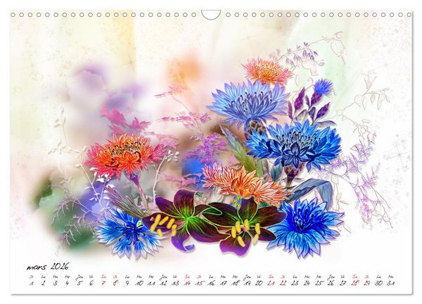 Produktbild: Prairies sauvages en fleurs (Calendrier mural 2026 DIN A3 vertical), CALVENDO calendrier mensuel