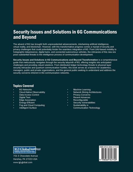 Produktbild: Security Issues and Solutions in 6G Communications and Beyond