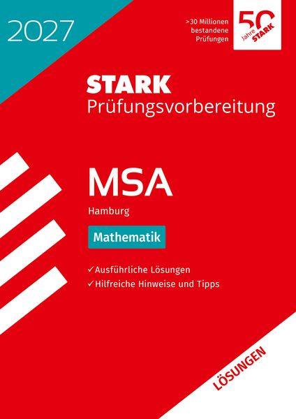 Produktbild: STARK L&ouml;sungen zu Mathematik - MSA 2027 Hamburg - Pr&uuml;fungsvorbereitung