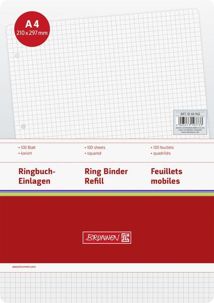 Produktbild: Brunnen Ringbucheinlage A4 kar 100Bl