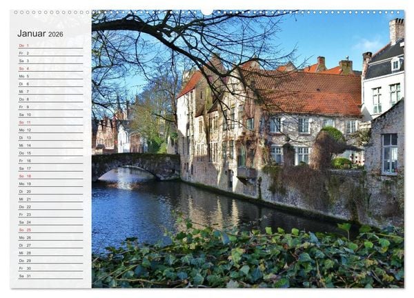 Produktbild: Belgien entdecken - Br&uuml;gge und Leuven (hochwertiger Premium Wandkalender 2026 DIN A2 quer), Kunstdruck in Hochglanz