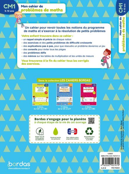 Produktbild: Mon cahier de probl&egrave;mes de maths CM1, 9-10 ans