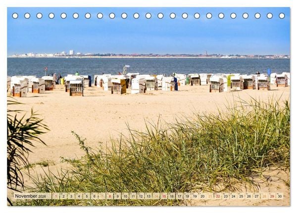 Produktbild: Maritime K&uuml;stenorte - von Greetsiel, &uuml;ber Neuharlingersiel bis Schillig (Tischkalender 2026 DIN A5 quer), CALVENDO Monatskalender