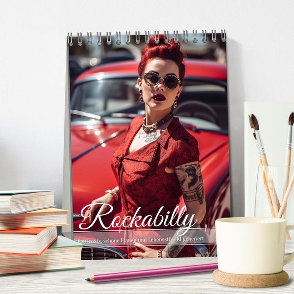 Produktbild: Rockabilly (Tischkalender 2026 DIN A5 hoch), CALVENDO Monatskalender
