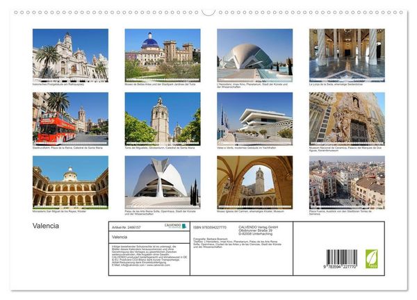 Produktbild: Valencia (Wandkalender 2027 DIN A2 quer), CALVENDO Monatskalender