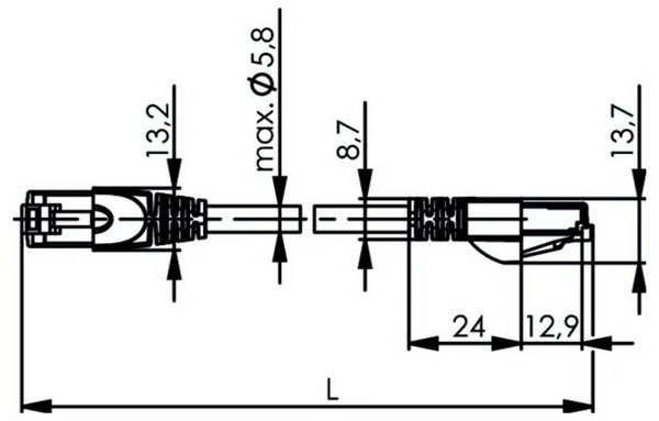 Produktbild: Teleg&auml;rtner 100009142 RJ45 Patchkabel SF/UTP 15.0m Gr&uuml;n mit Knickschutzt&uuml;lle 1St.