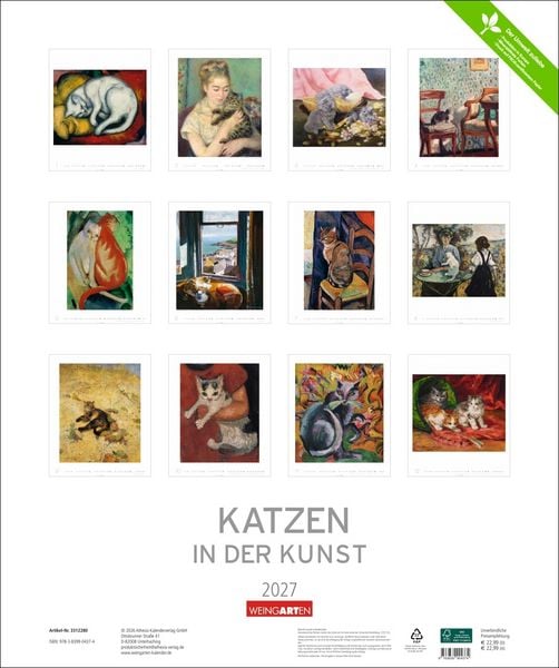 Produktbild: Katzen in der Kunst Edition Kalender 2027
