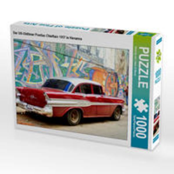 CALVENDO Puzzle Der US-Oldtimer Pontiac Chieftain 1957 in Havanna | 1000 Teile Lege-Größe 64x48cm Foto-Puzzle für glückliche Stunden