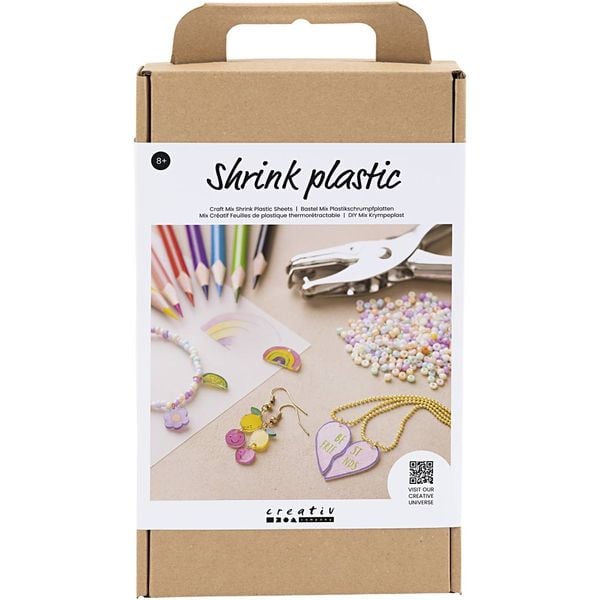 Produktbild: Creativ Company DIY Sets Plastikschrumpffolie Kreativ Mix Plastikschrumpfplatten, Schmuck, Kreativ Box