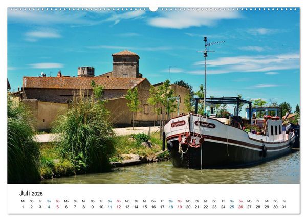 Produktbild: Unterwegs am Canal du Midi (Wandkalender 2026 DIN A2 quer), CALVENDO Monatskalender