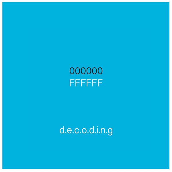 Produktbild: 000000|Ffffff Decoding
